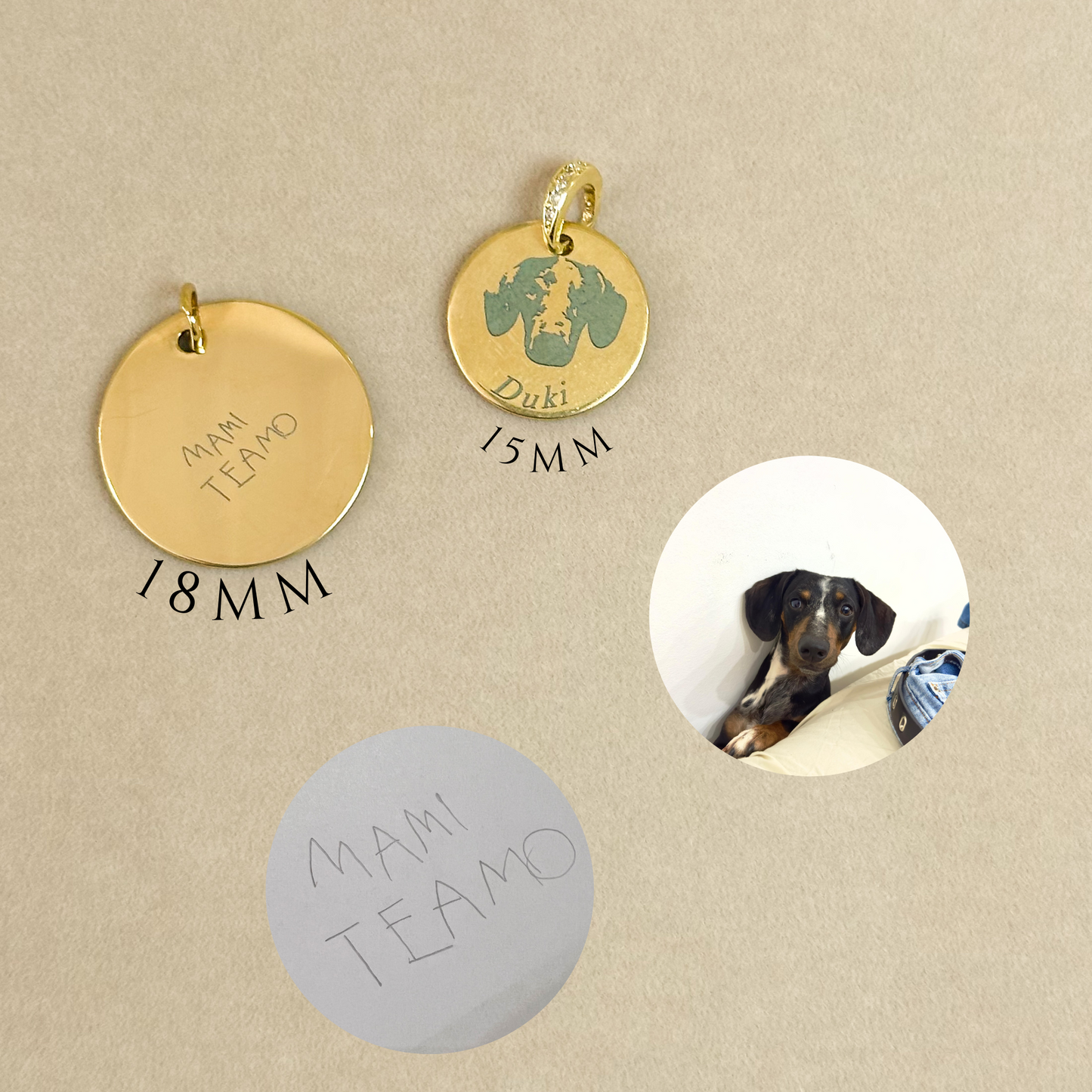 Charm 18 gold.