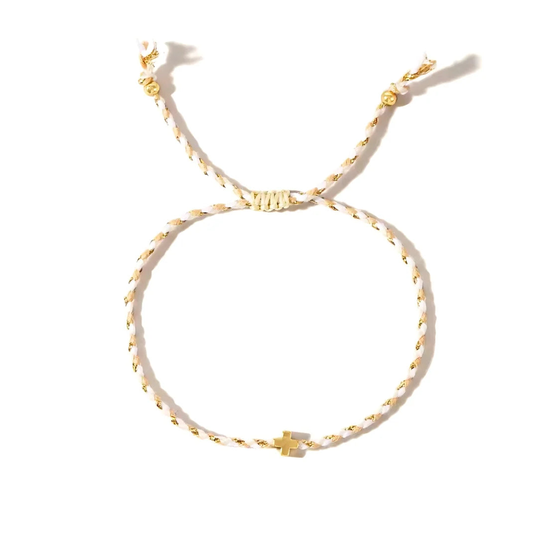 Pulsera amarilla cruz