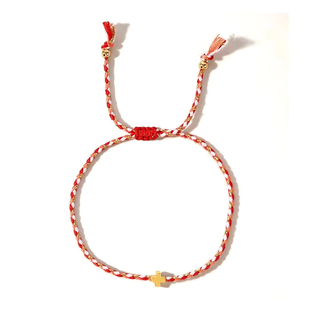 Pulsera roja cruz